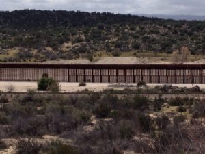 Fence along the border with Mexico.